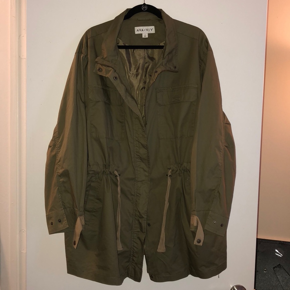 Ava & Viv green utility jacket
